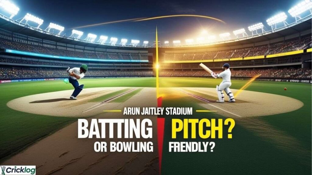 Arun Jaitley pitch batting or bowling.