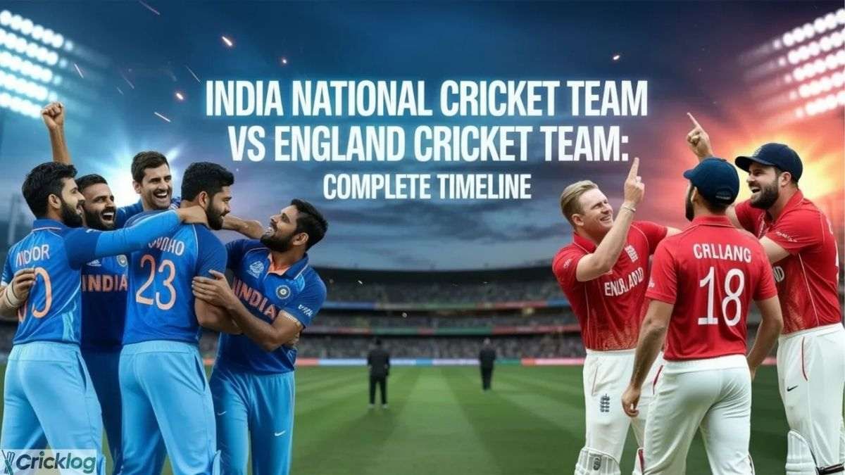 India vs England cricket timeline