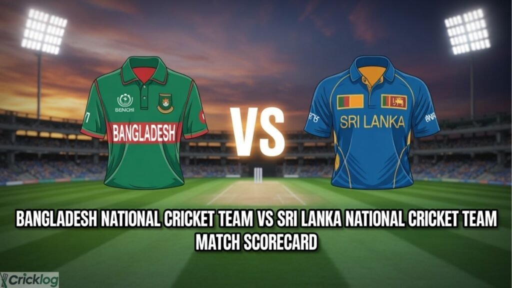 Bangladesh National Cricket Team vs Sri Lanka National Cricket Team Match Scorecard.