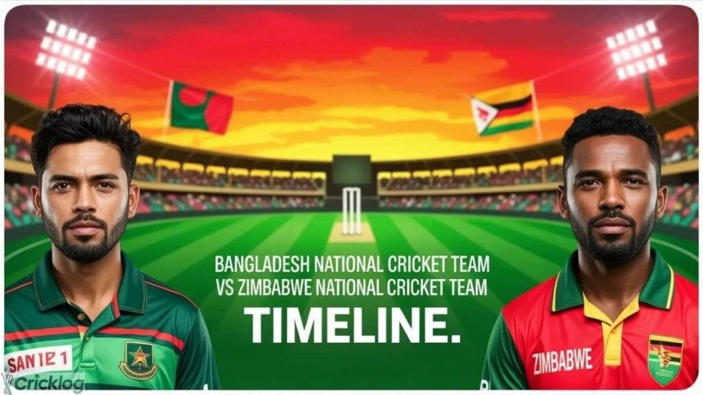 Bangladesh National Cricket Team vs Zimbabwe National Cricket Team Timeline.