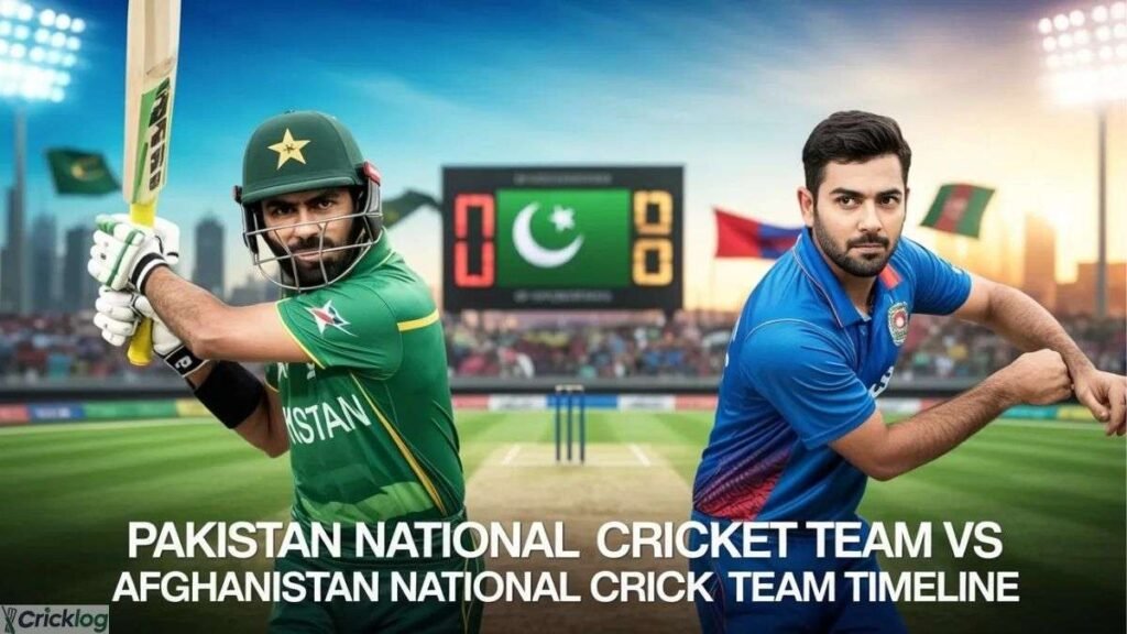 Pakistan National Cricket Team vs Afghanistan National Cricket Team Timeline.