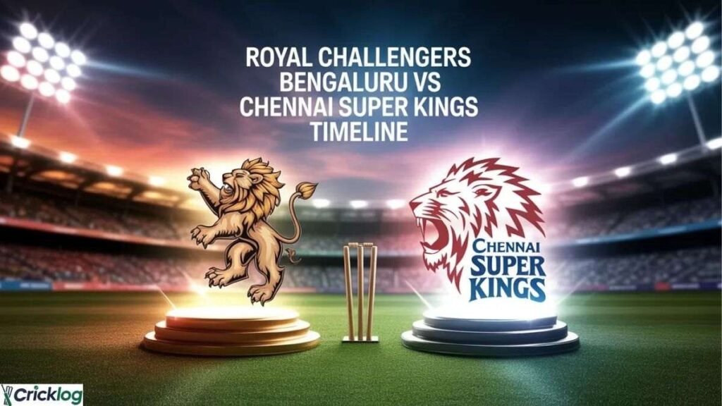 Royal Challengers Bengaluru vs Chennai Super Kings Timeline.