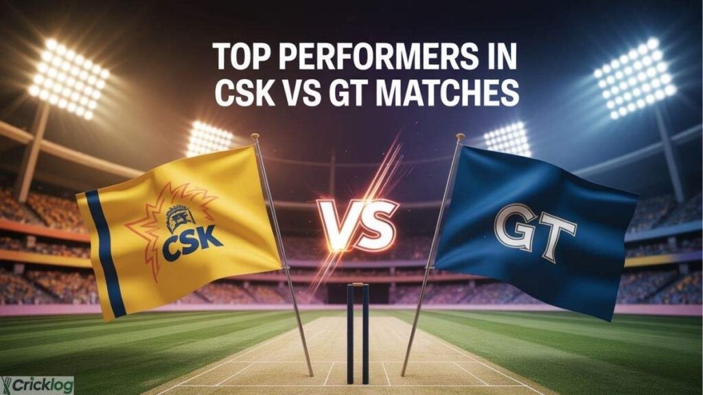 CSK vs GT top performers match graphic.