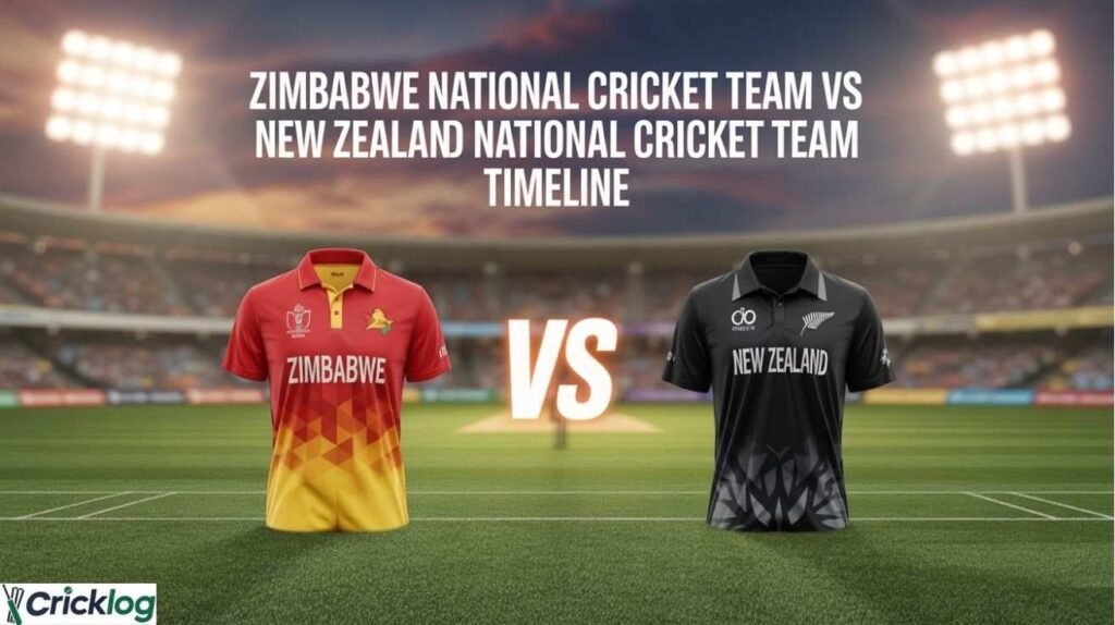 Zimbabwe National Cricket Team vs New Zealand National Cricket Team Timeline.