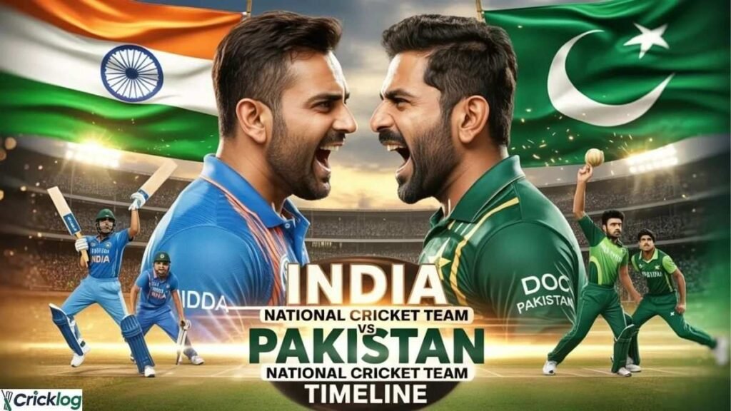 India national cricket team vs Pakistan national cricket team timeline