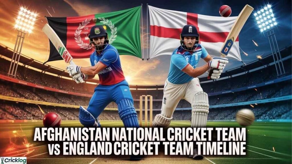 Afghanistan National Cricket Team vs England Cricket Team Timeline