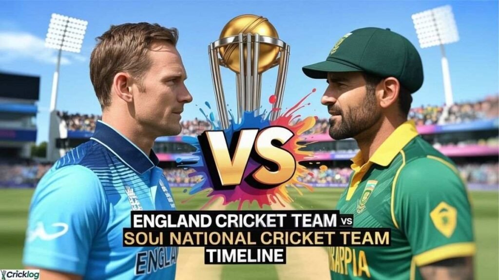 England cricket team vs South Africa national cricket team timeline