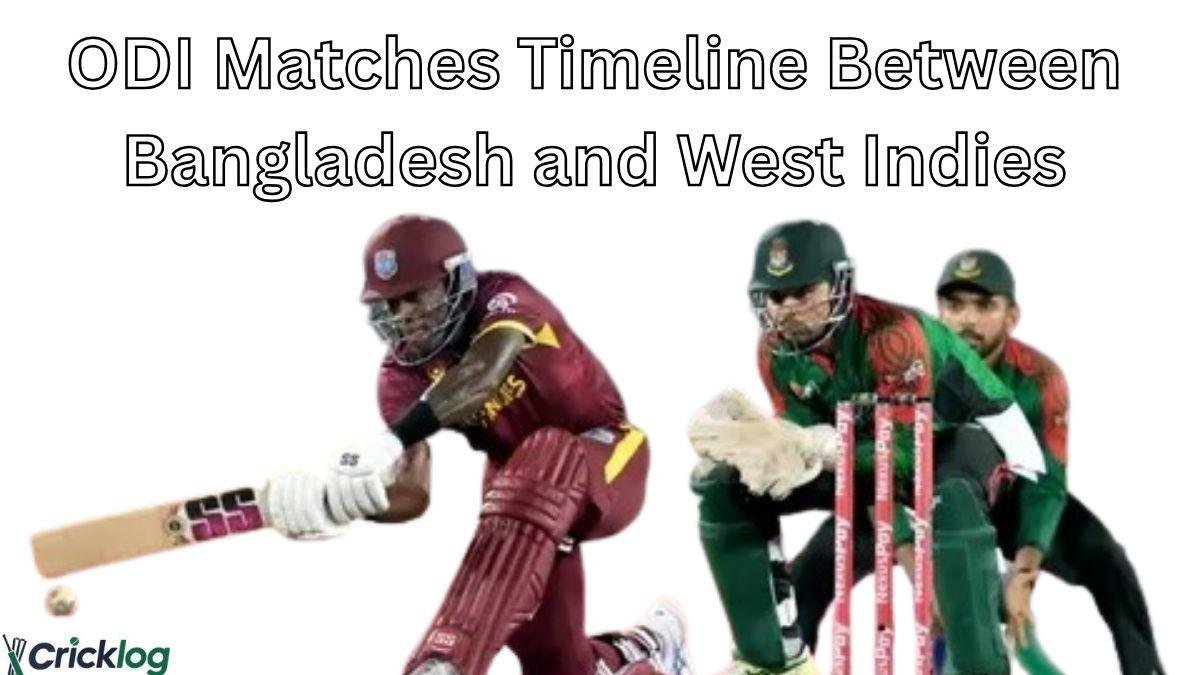 Bangladesh vs West Indies ODI Timeline