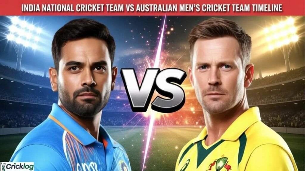 india national cricket team vs australian men's cricket team timeline.