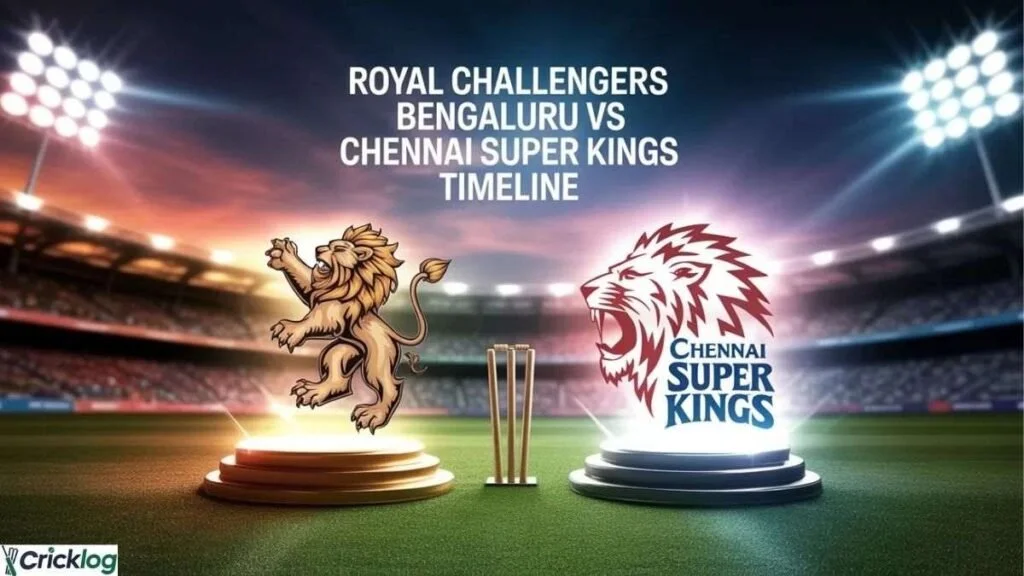 Royal Challengers Bengaluru vs Chennai Super Kings Timeline.