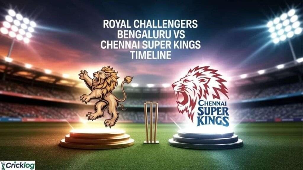 Royal Challengers Bengaluru vs Chennai Super Kings Timeline.