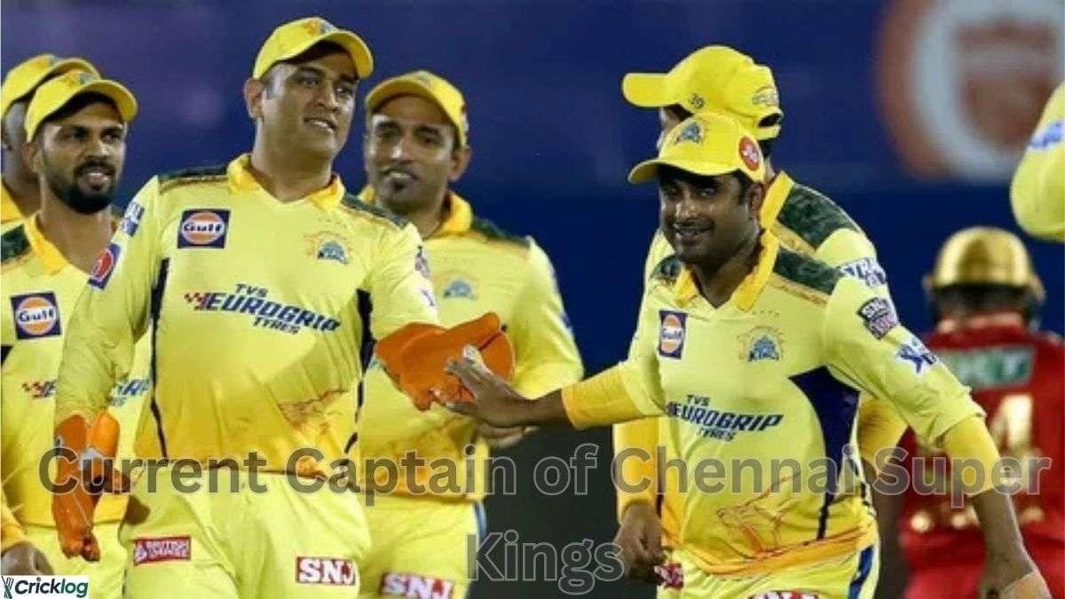 Current Chennai Super Kings captain with teammates