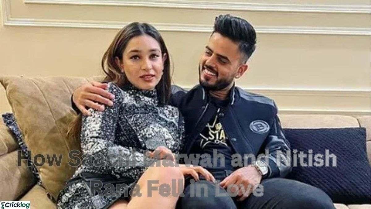 Nitish Rana and Saachi Marwah sitting together