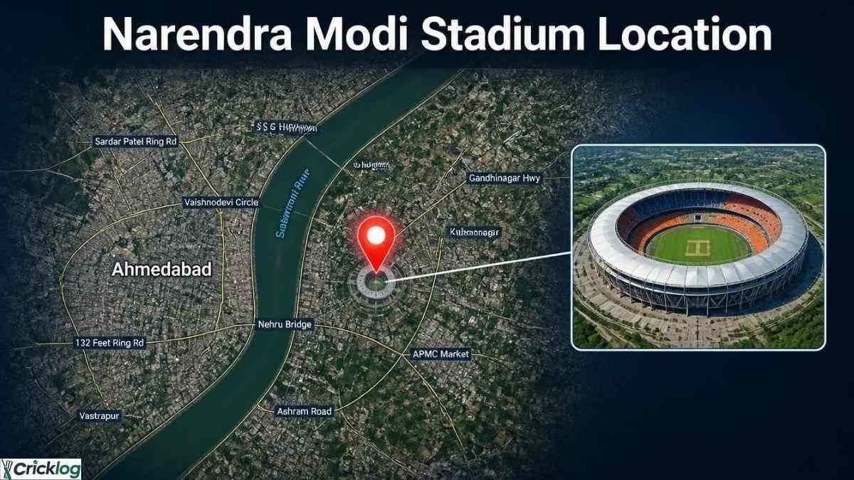 Narendra Modi Stadium location map